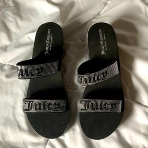 Juicy Couture Bedazzled Wedge Heel Sandals